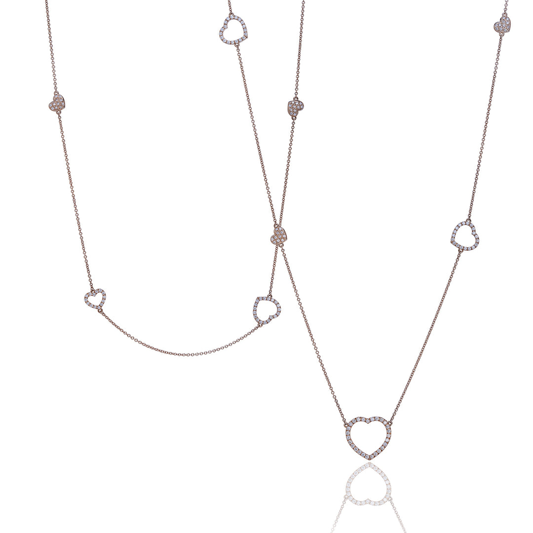 Golay lange Halskette „Love Me“ mit eingebetteten Herzen 94 cm GFCU009DI-22101110040