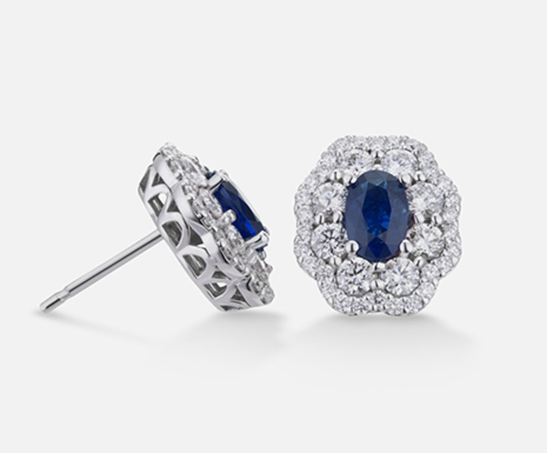 Mikiko oder 18k Saphir n. oval 6x4 ct.1,14 dia ct.1,26 MO5036O4ZFN114