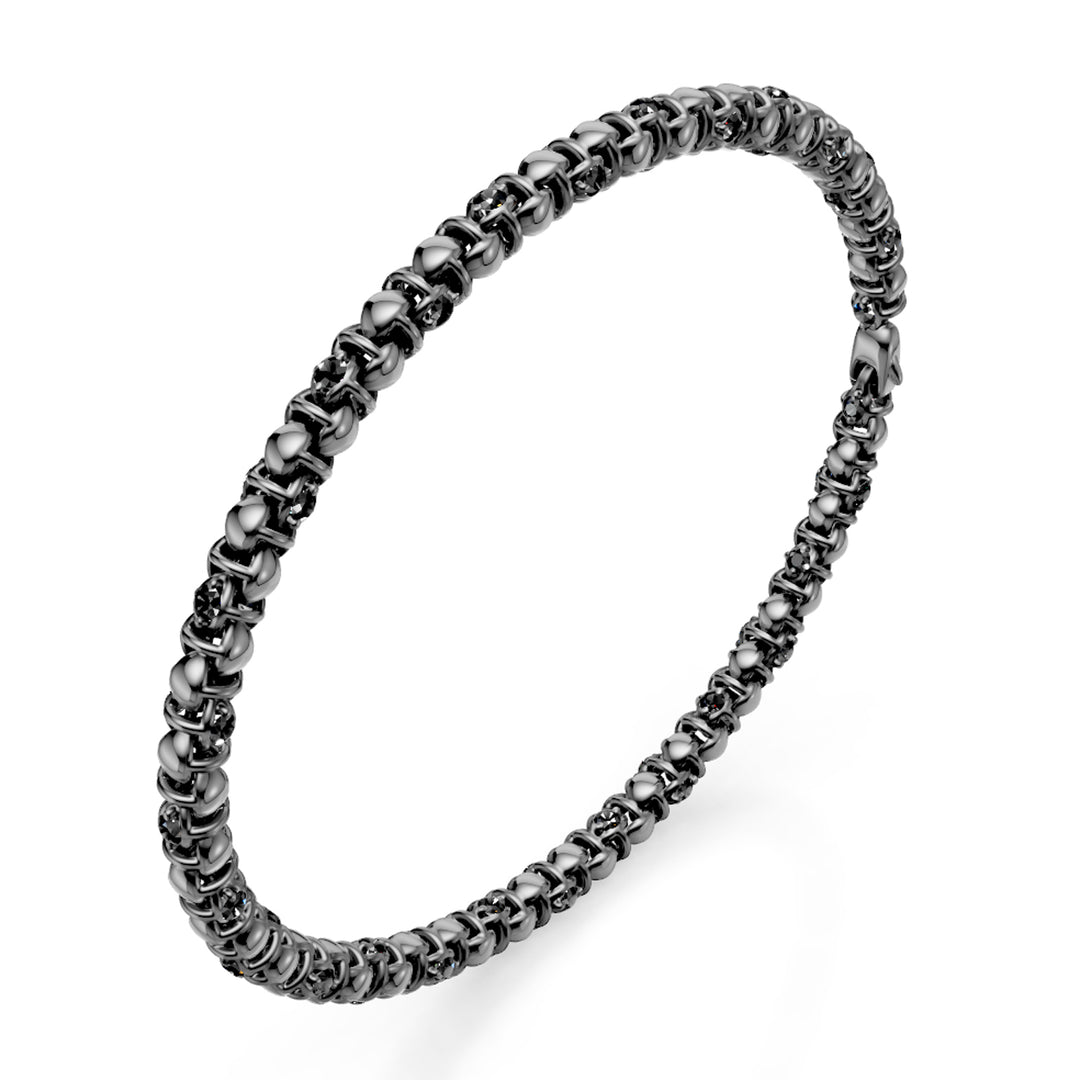 Golay zachte mesh armband met zwarte diam 0,03 ct BD542BK003N-200-24288110064