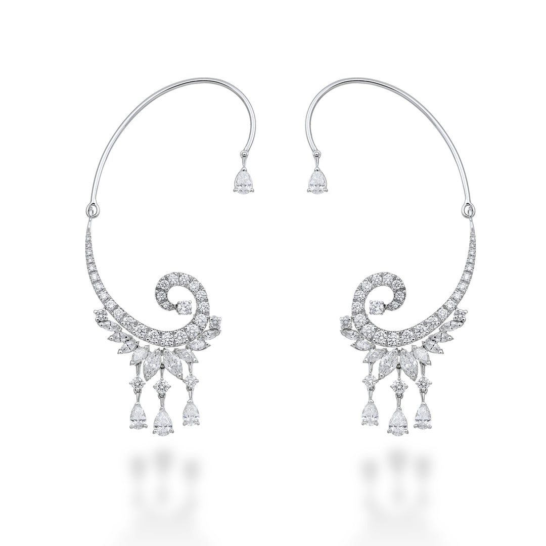 Golay drop, marquise and round design earrings OD682DB-25104110135