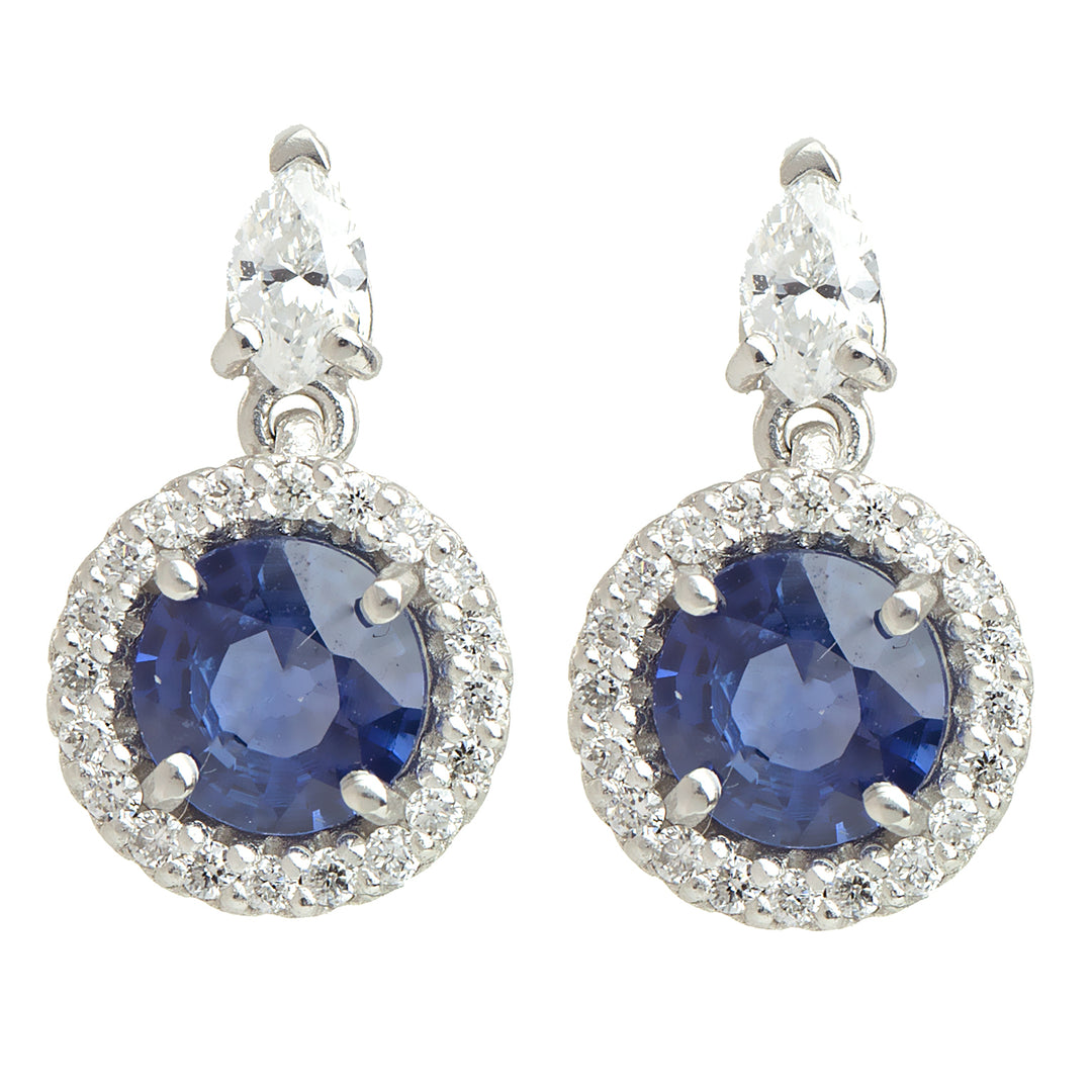 Golay-Diamantohrring mit rundem Saphir ORB100BS-13205110008