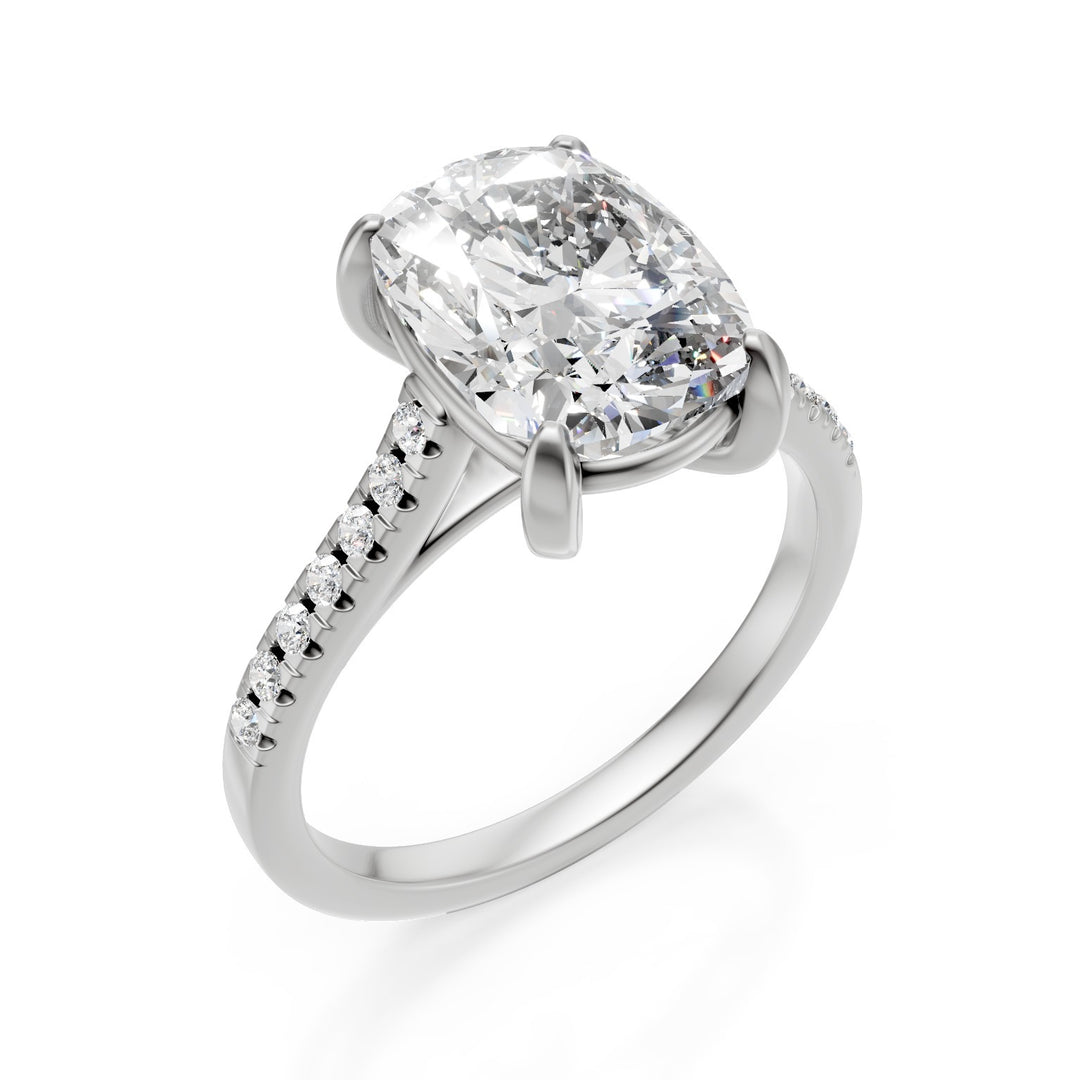 X-Diamond, ein 18-Karat-Labor-G.D. Gesamtct. 3,15 Cent. ct. 3,01 Kissen – versenkter Schaft 0,14 ct LXDAPU094O4CSBI315