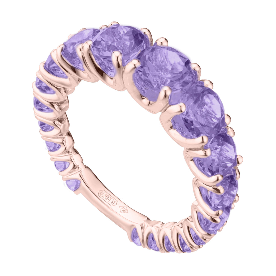 Nihama, ein abgestufter 18-Karat-Amethyst mit Roségoldbarren NXDABIC1498AMETO3