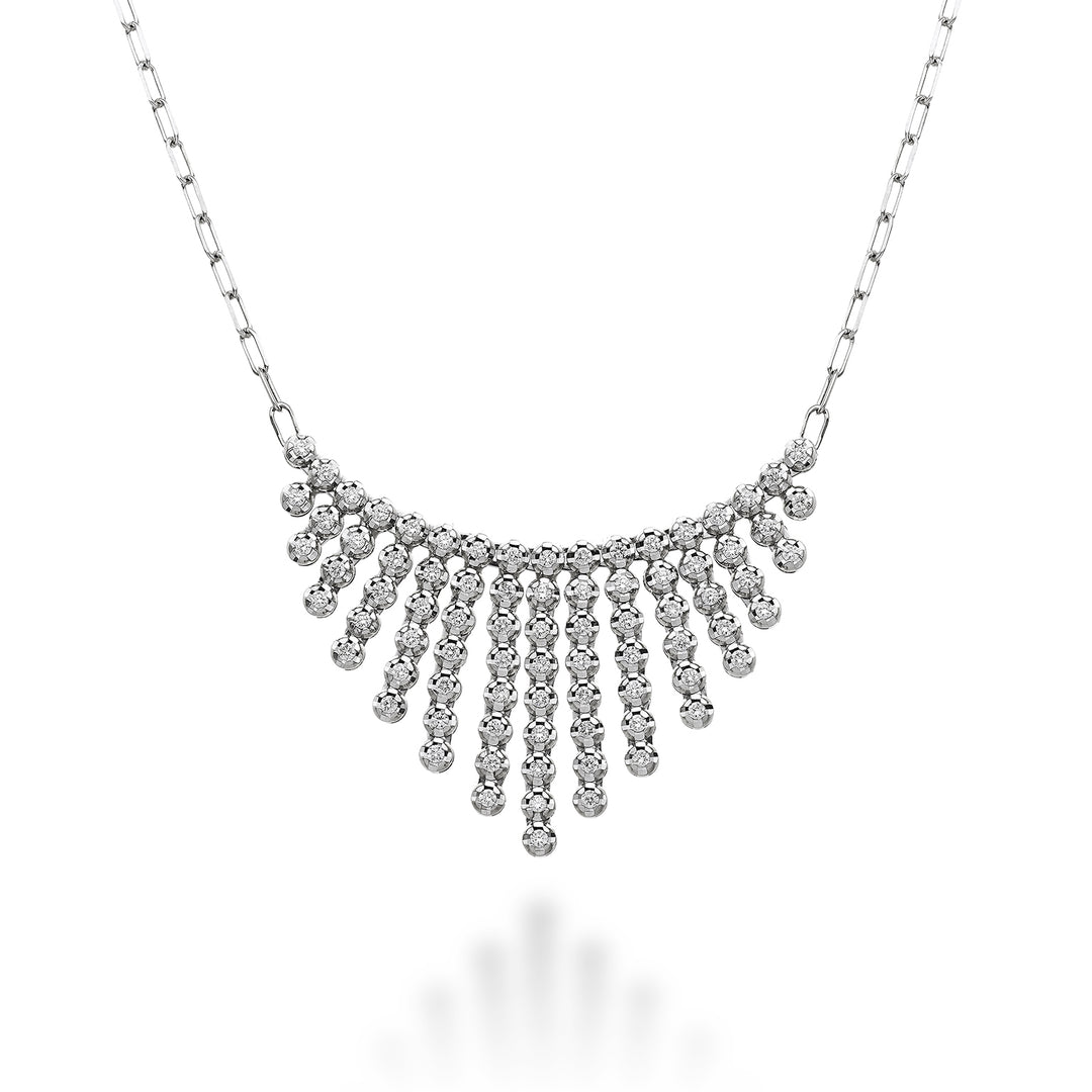 Golay multi-stone choker with "v" pattern cast. round GMPF004DI-23194110005