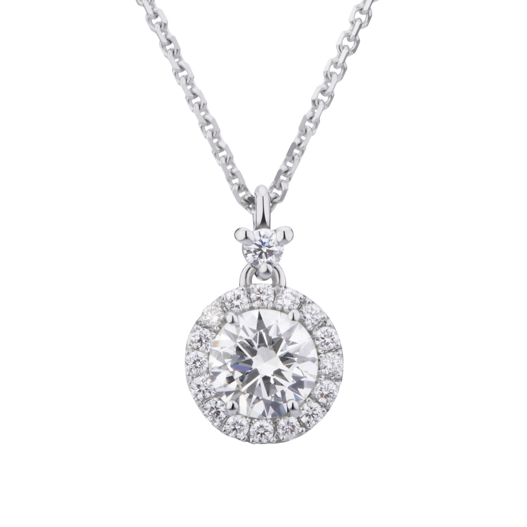 Golay necklace with central diamond 0.50 ct and outline PCT008DI50-24191110030
