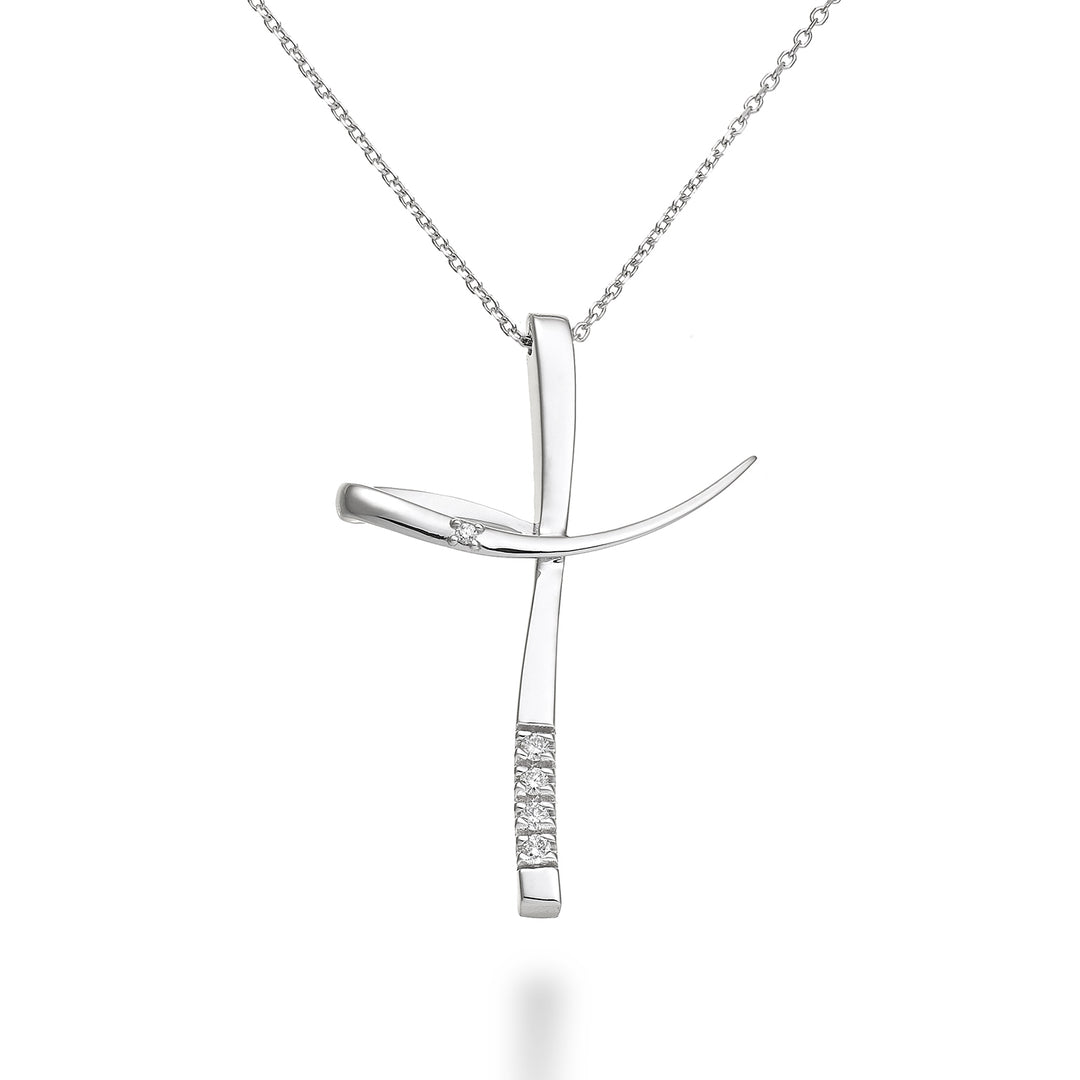 Mikiko cl 18k diam. 0.05 ct cross MD5108O4BR005