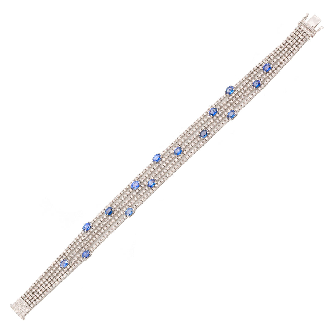 Golay 5-reihiges quadratisches Tennisarmband BRDMBTL05-14016110076