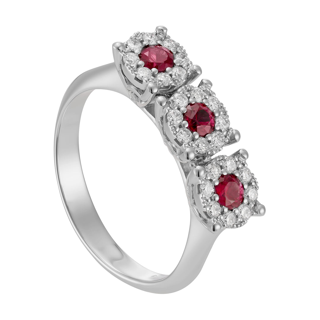 Nihama an 18k ruby ​​n. ct.0.33 diam. 0.29 ct NAGICETR01DIRUO4