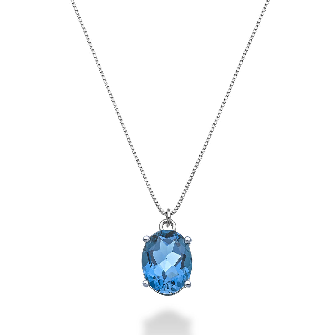 Nihama cl 18k ovaal London blue topaas 9x7 ct.2,00 ND5143O4TPBL