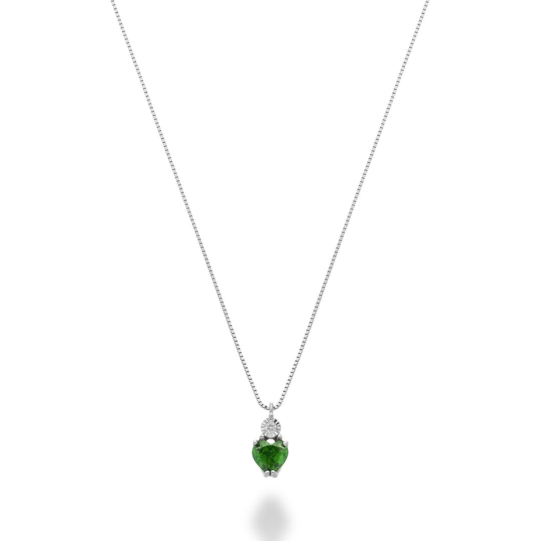 Nihama cl 18k smaragd 4x4 hart met diamant ND5196O4BE