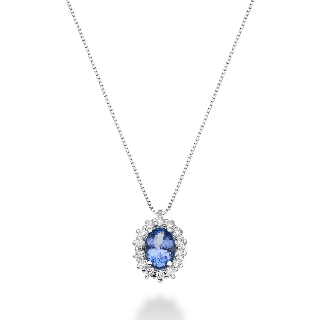 Mikiko cl 18k tanzanite n. oval 6x4 ct.0.38 diam. ct.0.13 MD5086O4TZN
