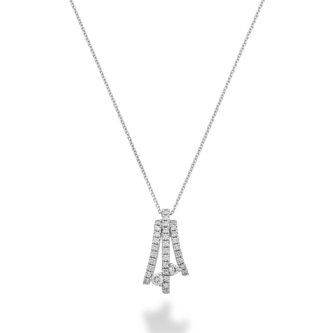 Golay three row diamond necklace with two tangent stones GMF779DB-25330110209