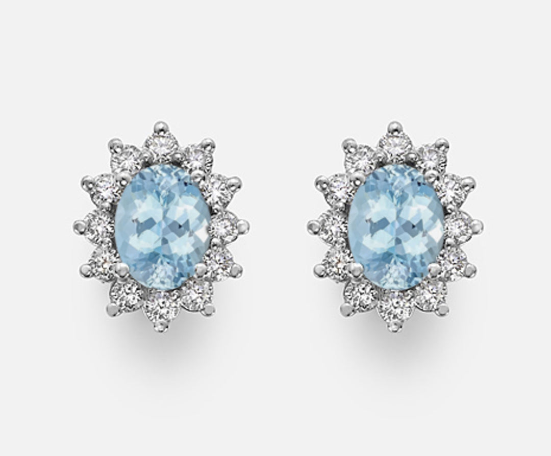 Nihama oder 18k ovaler Aquamarin 7x5 ct.1,00 Durchm. 0,60 ct NO5031O4AM