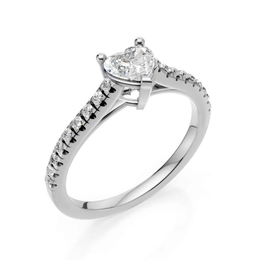 Nihama een 18kt solitaire hartlab g.d. ct. 0,49 cent. 0,32, stuurpen 0,17 NXD00AN019O4BI049