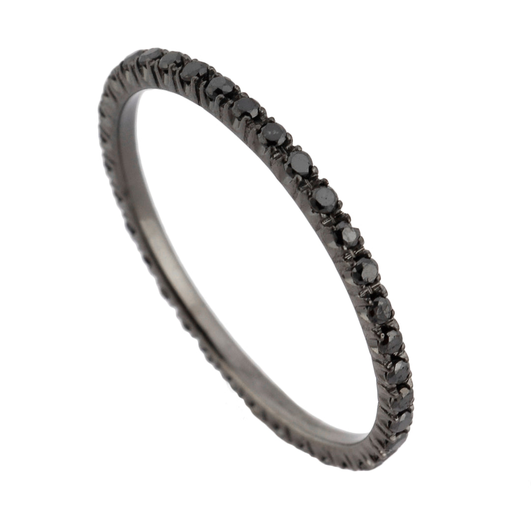 Golay linear black diamond finger ring AFP1050N-22283110108