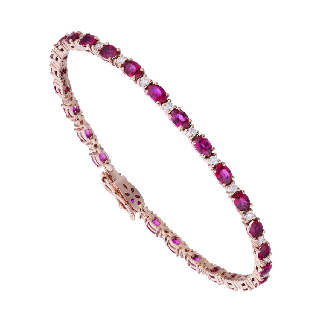 Golay-Tennisarmband mit ovalen Rubinen und Diamanten BCT027RUDI1-24156110021