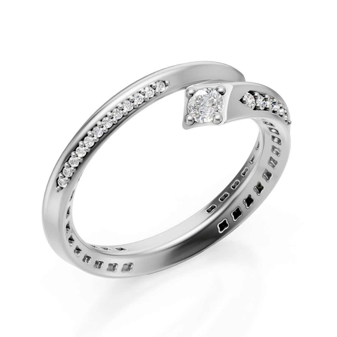 Golay centrale witgouden spiraalring 0,09ct AF050BDI-25027110066