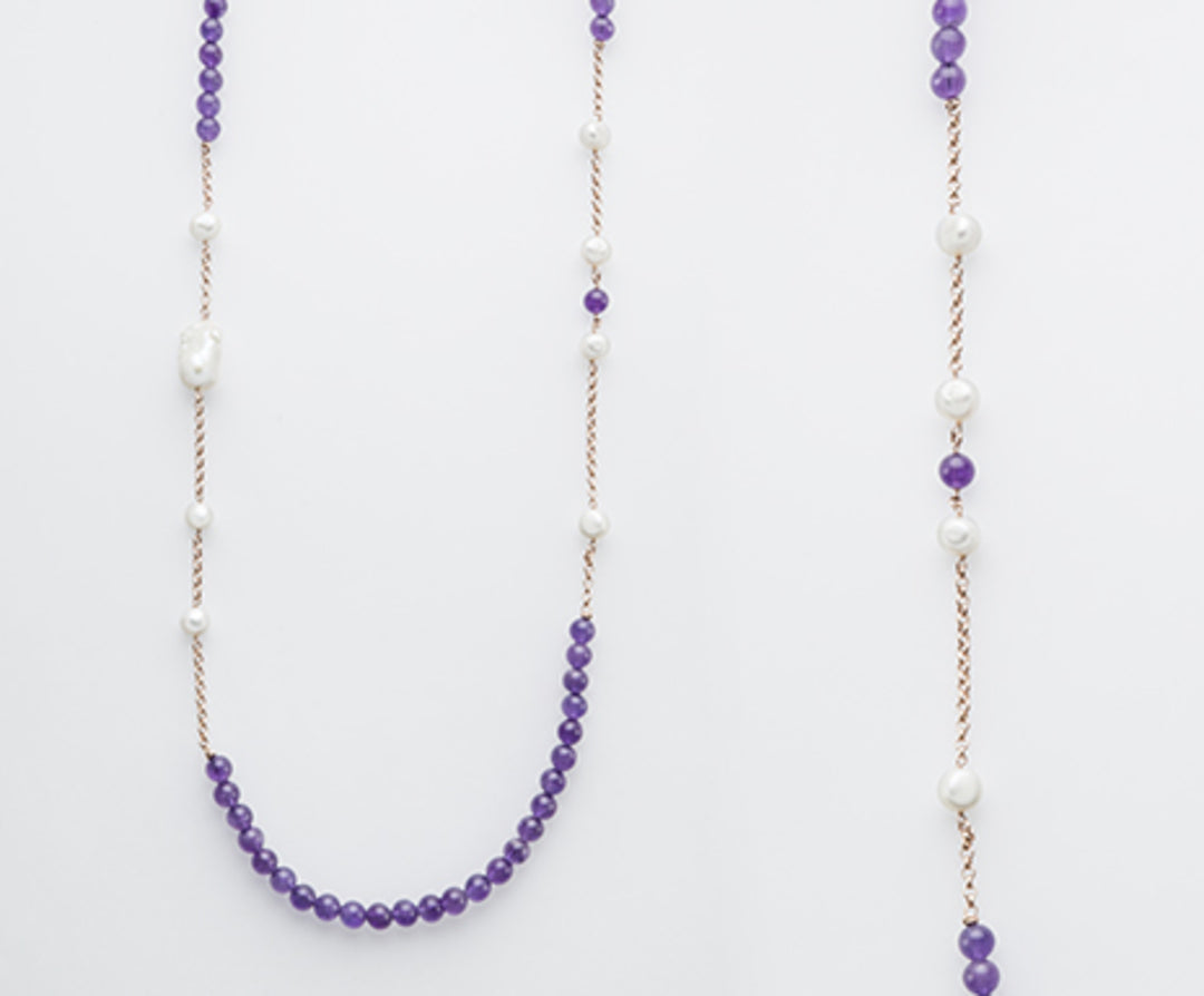 Mikiko cl ag925 fw bar 10/11 14/15 amethyst 8mm. 90 cm MD7540A3AMETHYST