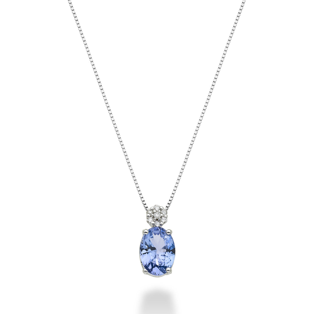 Mikiko cl 18k tanzaniet n. ovaal 7x5 ct.0,60 diam. 0,05 ct MD5025O4TZN