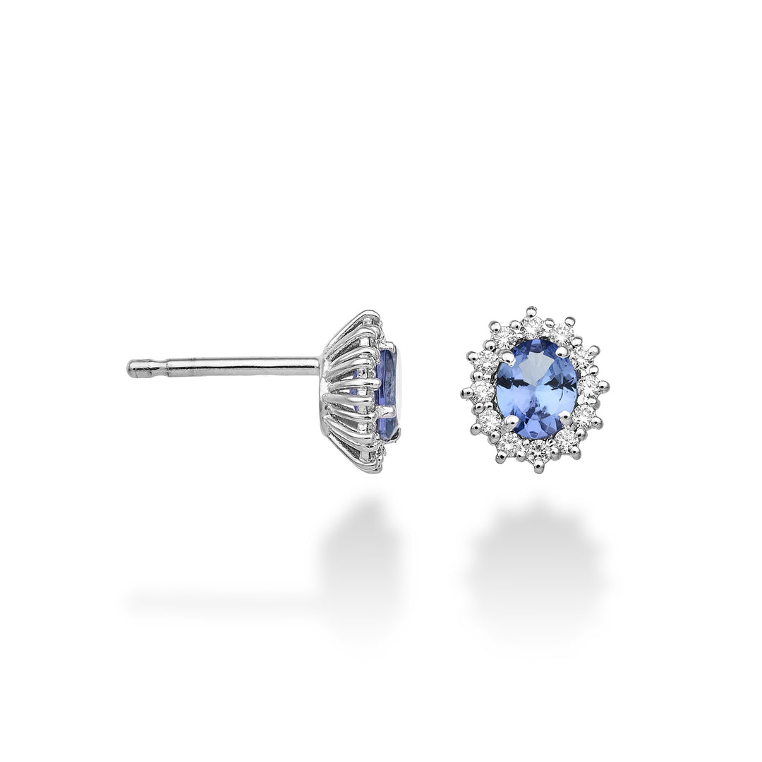 Nihama oder 9k ovaler Tansanit 5x4 ct.0,60 Durchm. 0,20 ct NO5104R4TZN