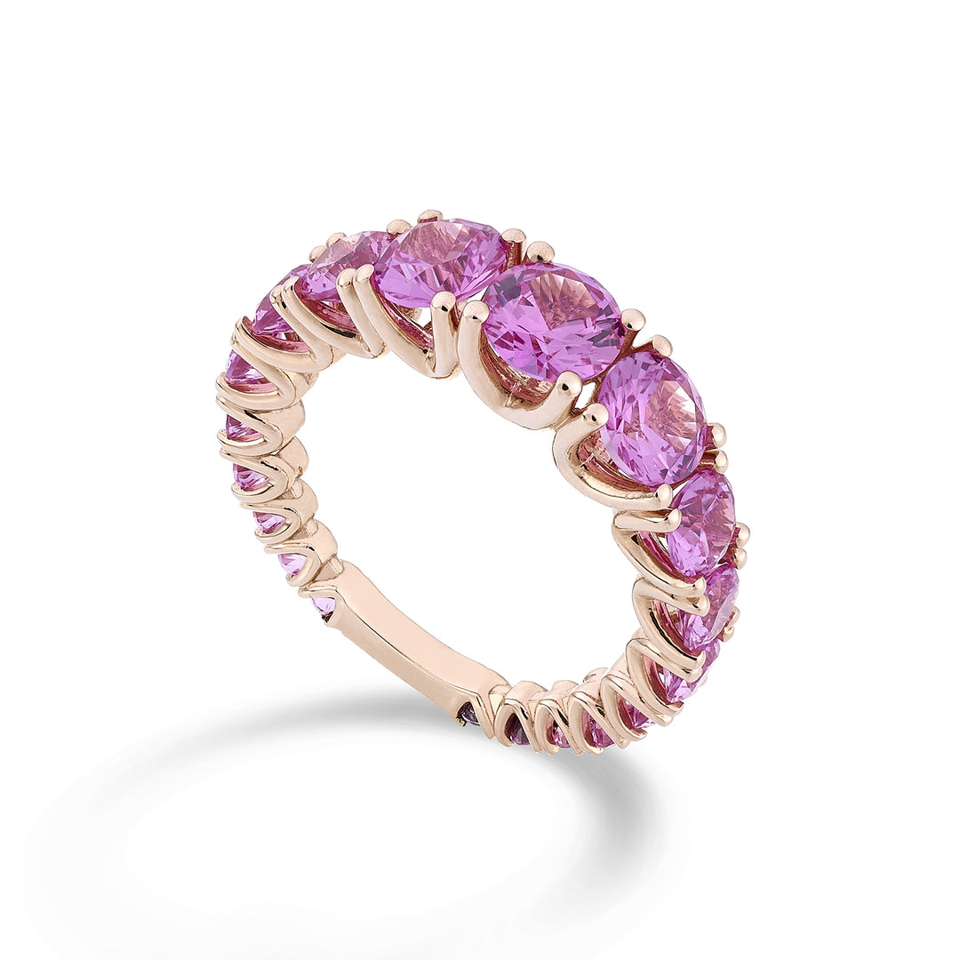 Mikiko, een laboratorium van 18kt roze saffier, afgestudeerd met roségouden staaf MXDABIC1498ZFPO3