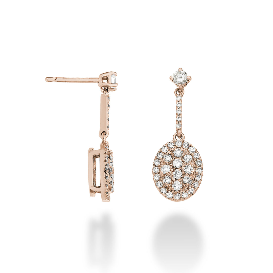 Golay oval and bar multi-stone earrings. rose gold OMPC002DIR-23193110015