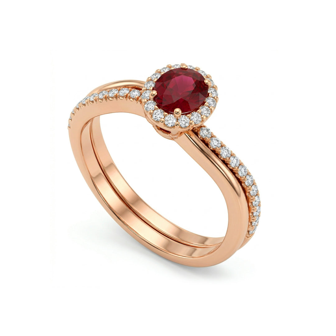 Golay oval ruby ring and contour + shank ACLC054DIRU3-22067110072