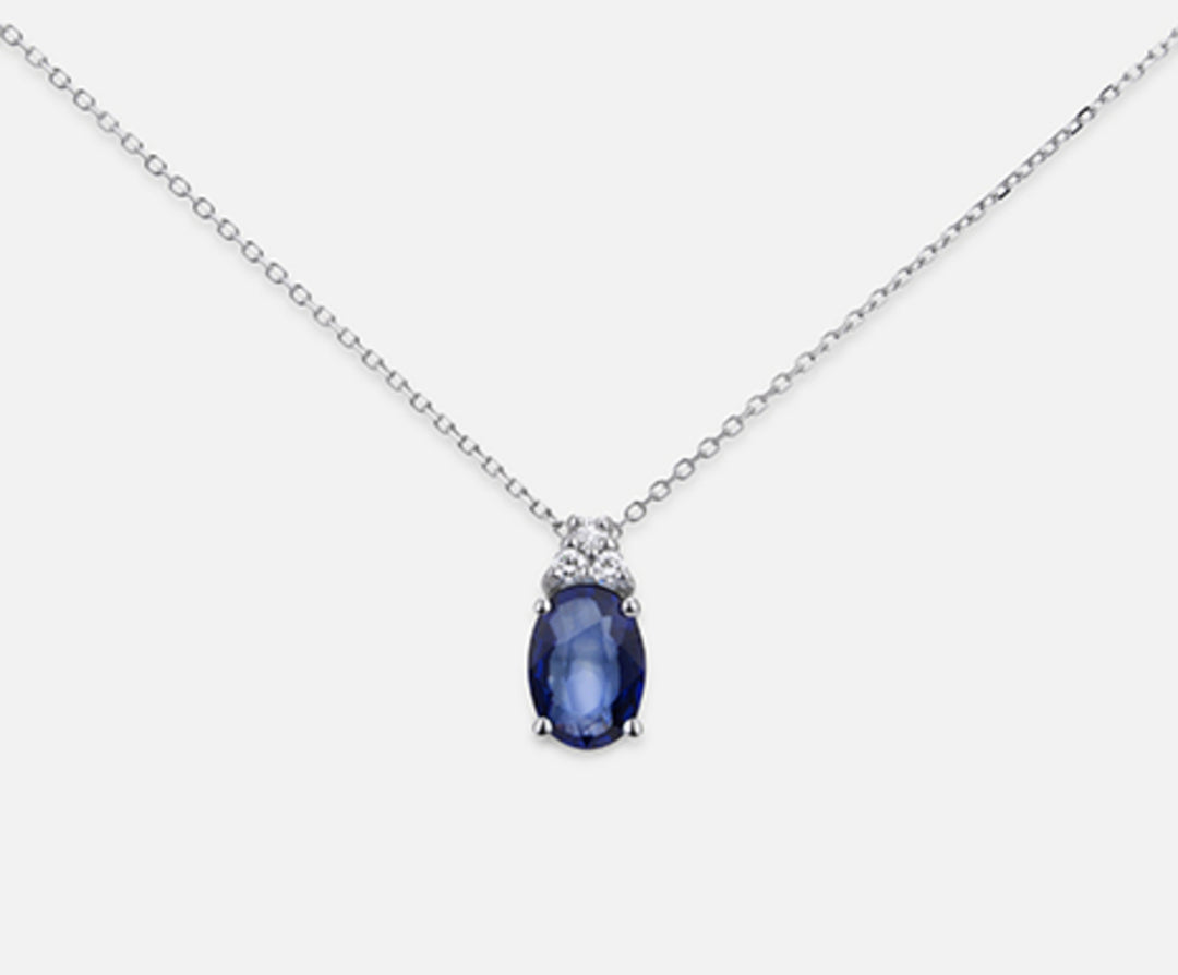 Mikiko cl 18k sapphire n. oval 7x5 ct.1.05 dia ct.0.045 MD5055O4ZFN105