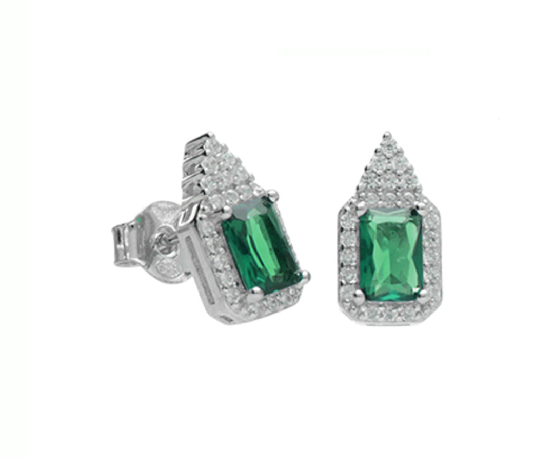 Nihama oder AG925 Edelstein Swarovski weiß und grün NO7597A4VERDE00
