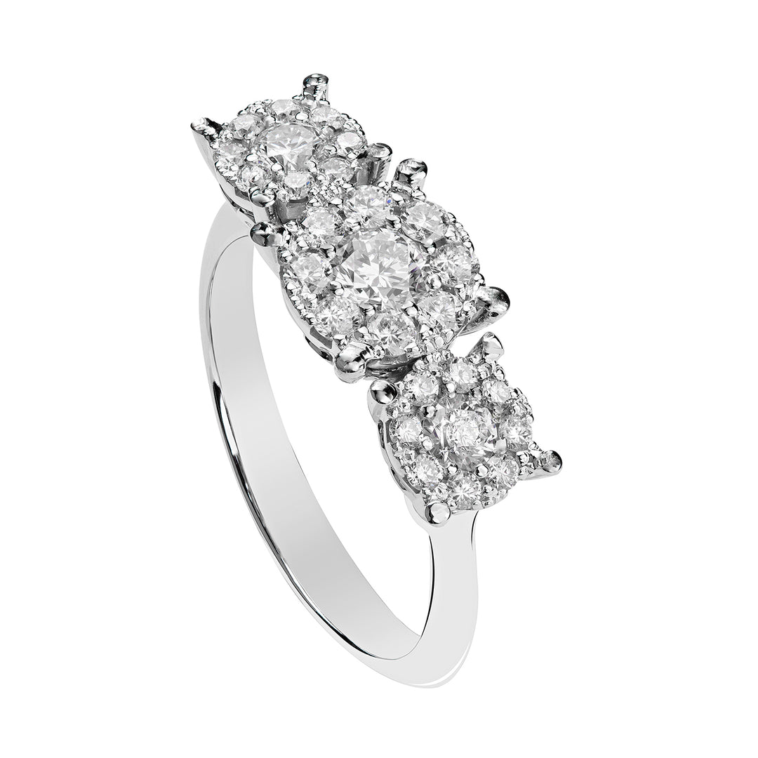 Golay central scalar trilogy ring 0.19 ct and contour AGICETRS01-24271110019
