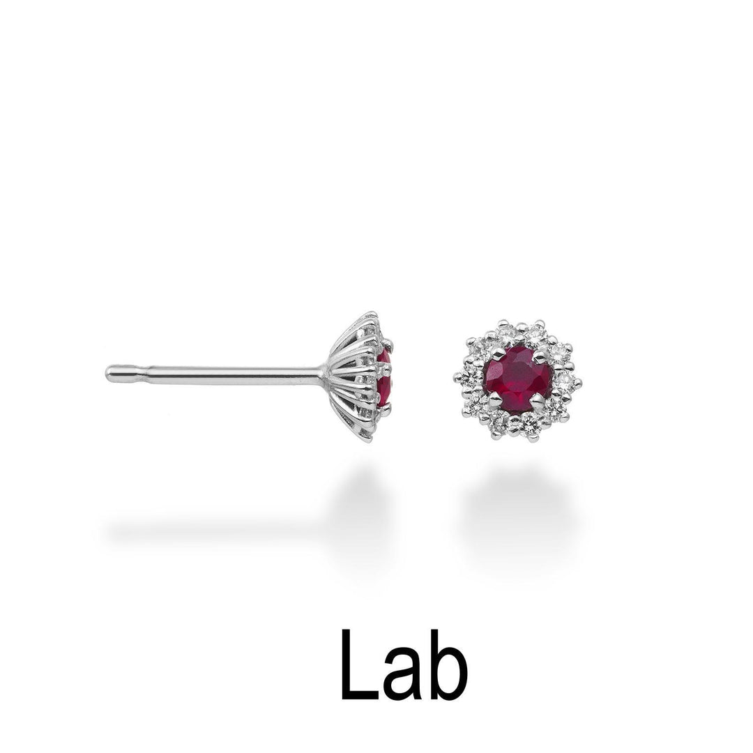 Mikiko oder 18 Karat Laborrubin ct.0,24 Durchm. 0,14 ct Größe 2 MO5067O4RBL024