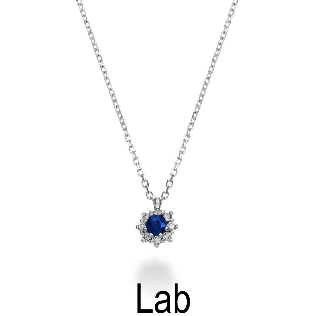 Nihama cl 18k Saphir Lab ct.0,08 Durchm. 0,04 ct Größe 1 ND5084O4ZFL008