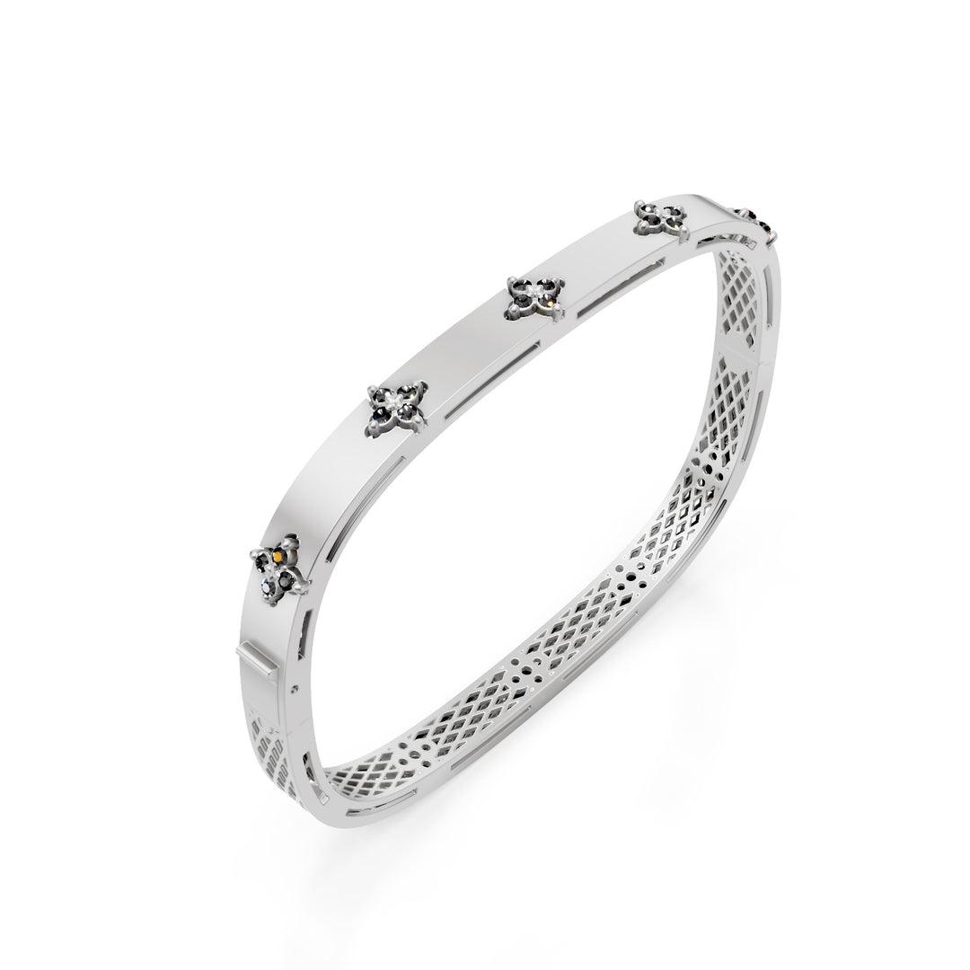 Golay stijve armbandband met wit satijn d.bk BFFI03BKSB
