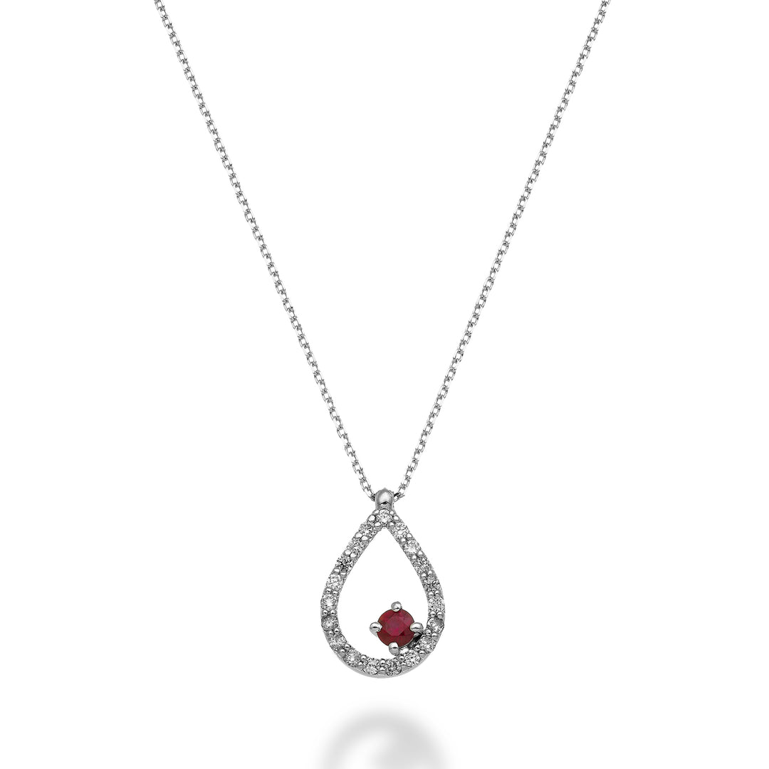 World Diamond Group cl 18k "drop" ruby ​​n. 0.11 ct diam. ct.0,14 GD5158O4RBN025