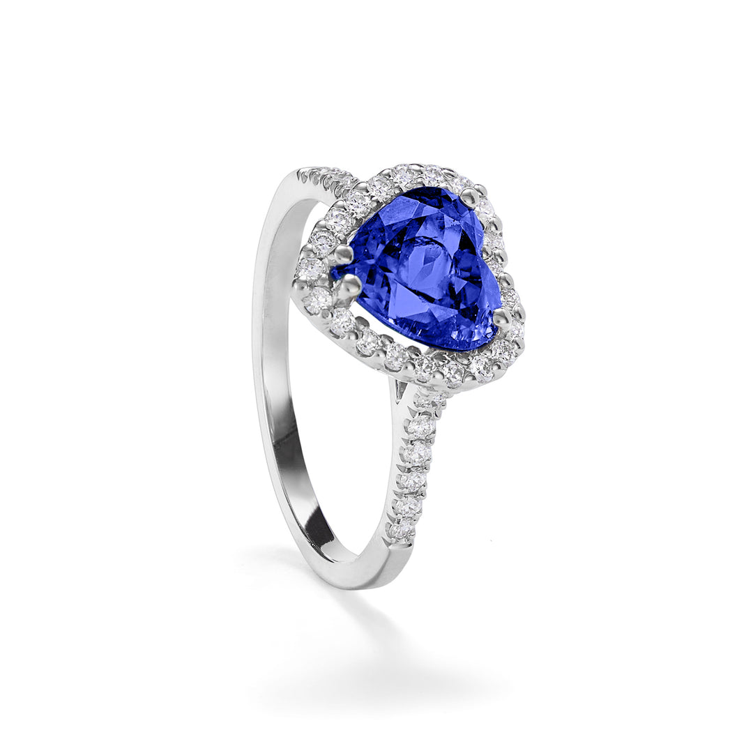 Golay dunne ring diamanten en toermalijn 7x7 hart ACLC061DITO2-24120110004