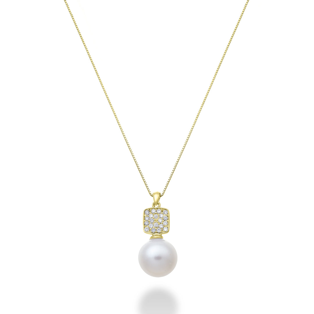 Nihama cl 18k vierkant fw 8/8,5 ct.0,12 geelgoud ND1093O1FABI080