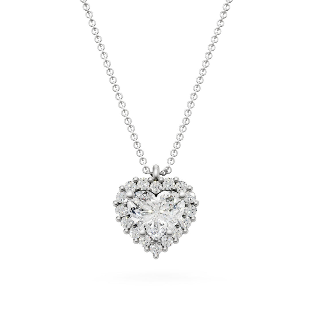 X-Diamond cl 18kt lab g.d. total 1.30 ct heart 1.01 ct d vs1 recessed contour and counter mesh LXDGPU063O4CUBI130