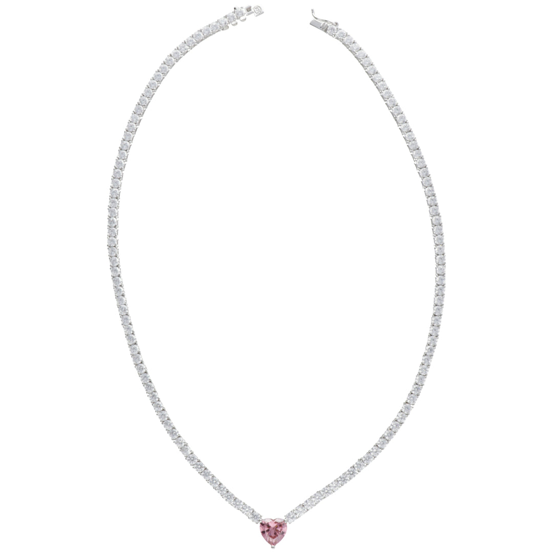 Mikiko cl ag925 edelsteen swarovski wit en roze MD7585A4ROSA000