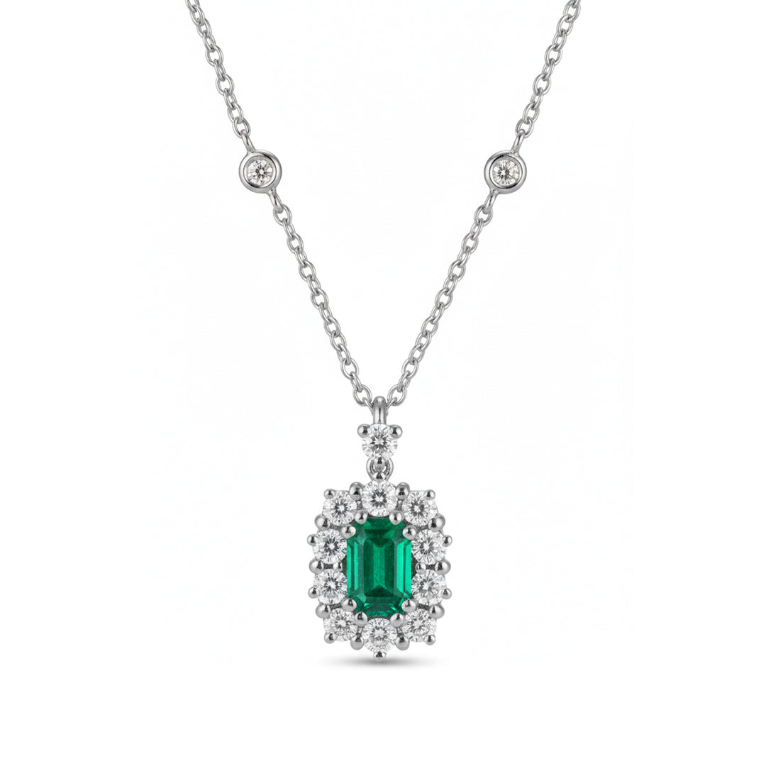 Golay smaragd collier okt. 6x4 overzicht tien diamanten PCLC770DSM64-25322110223