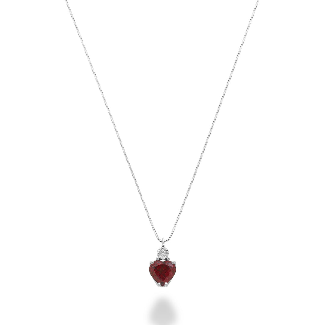 Nihama cl 18k Rubinherz 5x5 mit Diamant ND5195O4RBR