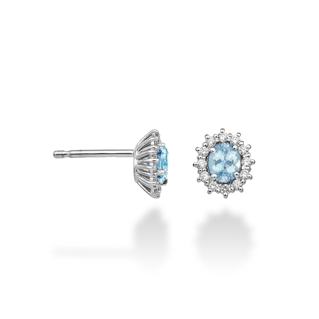 Mikiko oder 9k ovaler Aquamarin 5x4 ct.0,60 Durchm. 0,20 ct MO5104R4AM