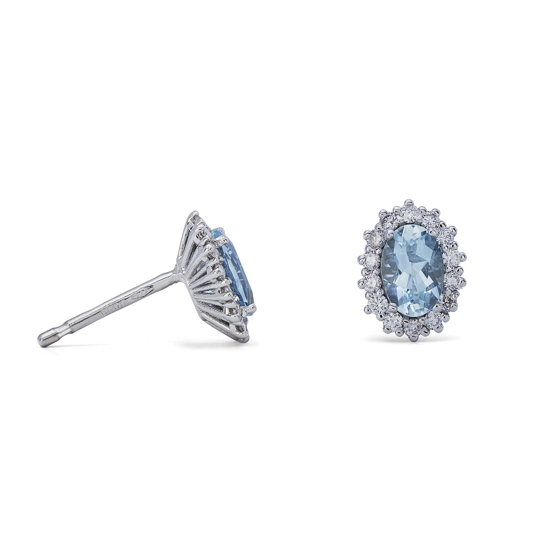Mikiko oder 9k ovaler Aquamarin 6x4 ct.0,60 Durchm. 0,26 ct MO5068R4AM