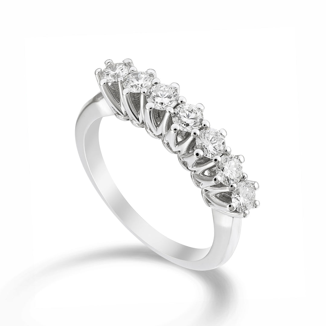 Golay lineaire riviera ring 7 stenen totaal ct. 0,90 AR7L046DI090-23046110010