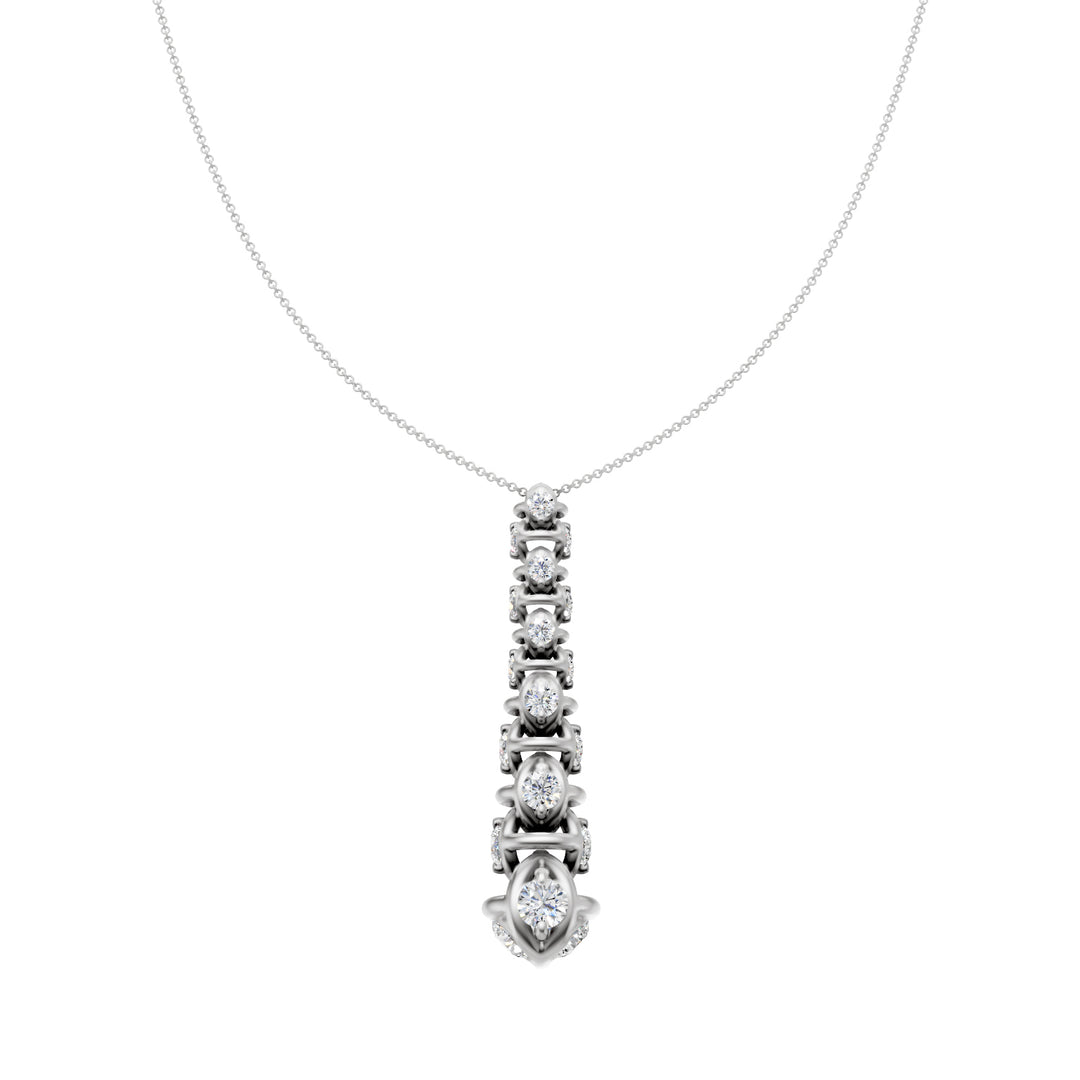 Golay ketting met zachte mesh hanger in witgoud GD540D300B-24296110064
