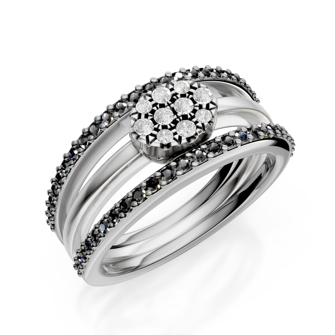 Golay ring two rows pave&