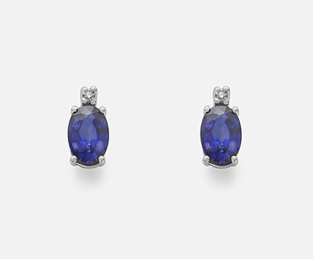 Mikiko oder 9k ovaler Saphir 6x4 ct.0,80 Durchm. 0,02 ct MO5023R4ZFD