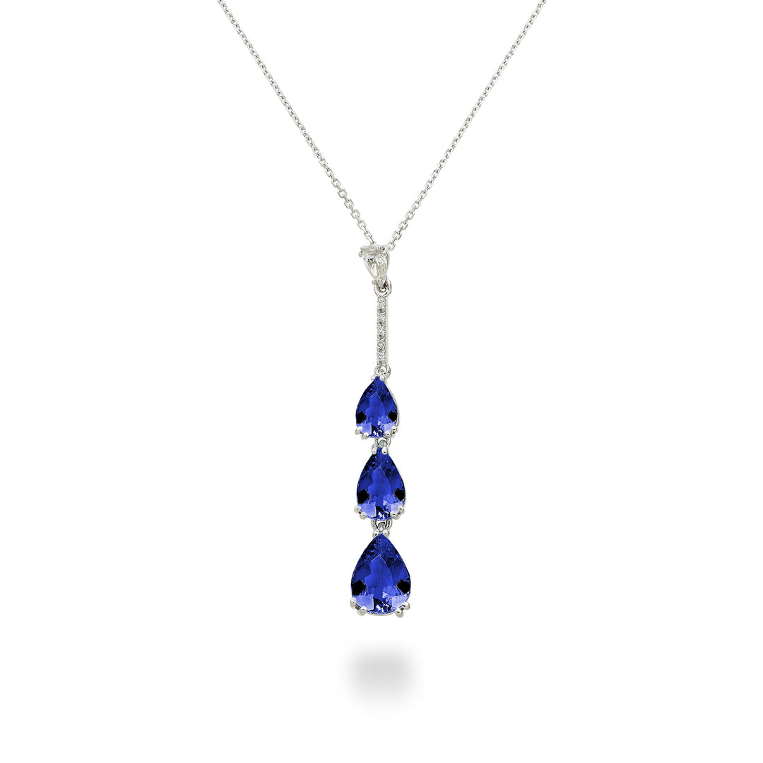 Golay tanzanite pendant necklace with scalar drops and bars PCL196DTZP68-23193110029
