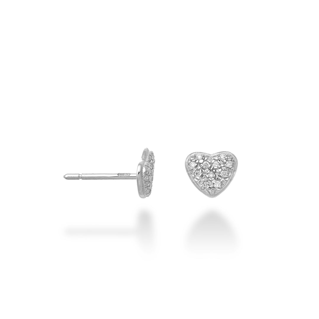 Nihama einzelner Ohrring 18k Herz 0,05 ct NORMONCUOREO4