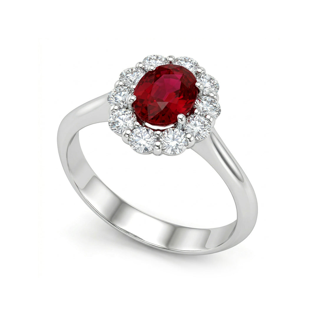 Golay oval ruby ring 6x8 and diamonds ACL044DIRU-26131110084