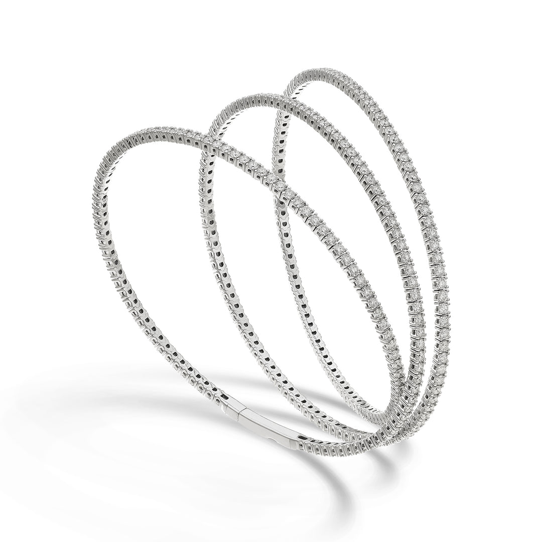 Golay br 18k tennis flex 3 turns diam. 4.66 ct white gold 16.5 cm GBFLEX004DIO4